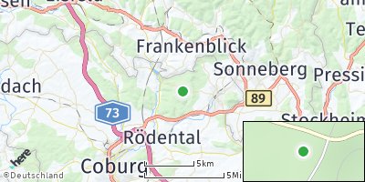 Google Map of Rüttmannsdorf bei Coburg