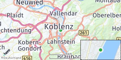 Google Map of Koblenz am Rhein