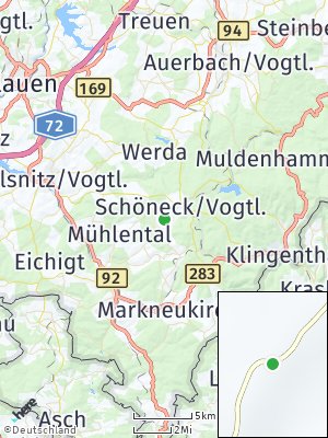 Here Map of Schöneck / Vogtland
