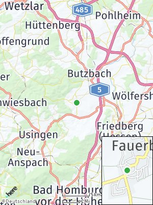 Here Map of Fauerbach vor der Höhe