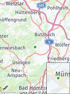 Here Map of Münster bei Butzbach