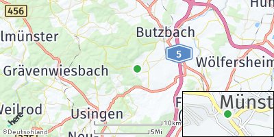 Google Map of Münster bei Butzbach