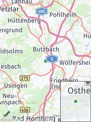 Here Map of Ostheim bei Butzbach