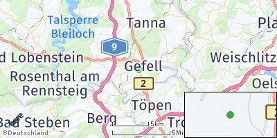 Google Map of Gefell bei Schleiz