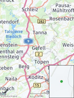 Here Map of Gefell bei Schleiz