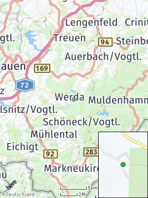 Here Map of Werda bei Auerbach