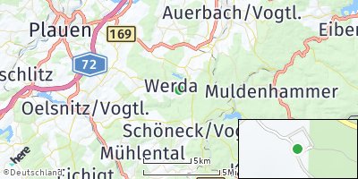 Google Map of Werda bei Auerbach