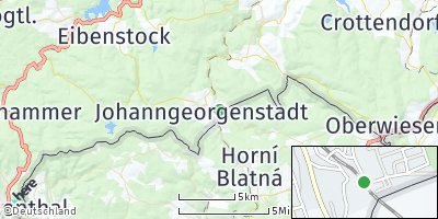 Google Map of Johanngeorgenstadt