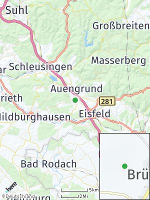 Here Map of Brünn / Thüringen