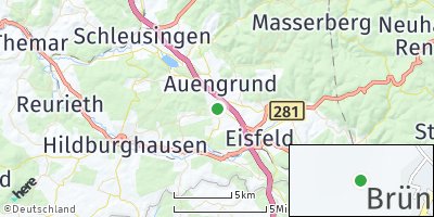 Google Map of Brünn / Thüringen