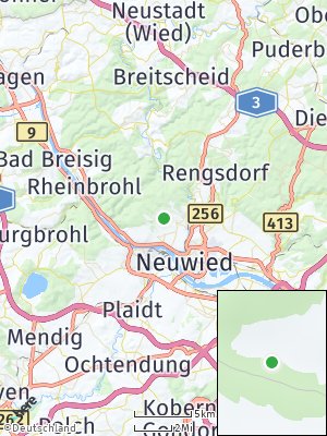 Here Map of Rodenbach bei Neuwied