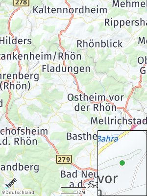 Here Map of Sondheim vor der Rhön