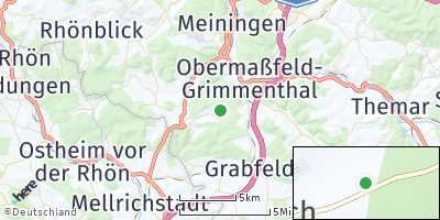 Google Map of Bauerbach bei Meiningen