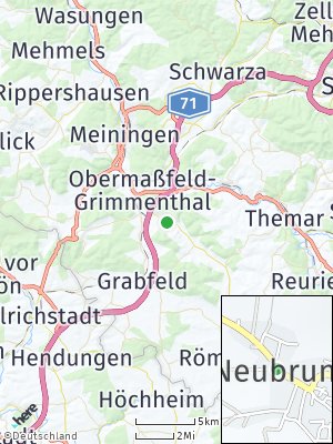 Here Map of Neubrunn bei Meiningen