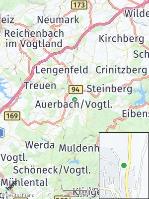 Here Map of Auerbach / Vogtland
