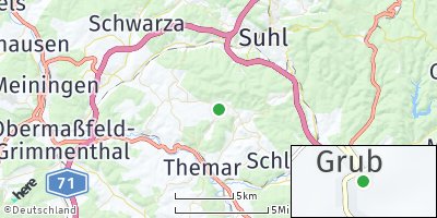 Google Map of Grub bei Suhl