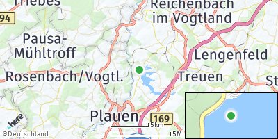 Google Map of Pöhl im Vogtland