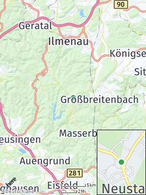 Here Map of Neustadt am Rennsteig