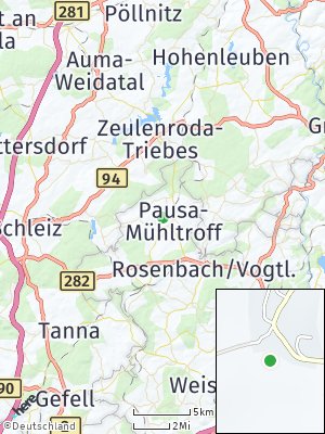 Here Map of Pausa / Vogtland