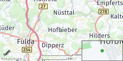 Google Map of Hofbieber