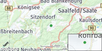Google Map of Rohrbach bei Rudolstadt