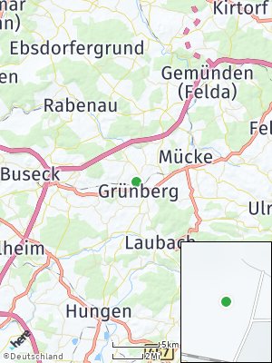 Here Map of Grünberg / Hessen