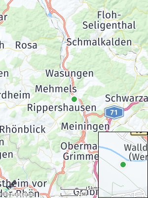 Here Map of Walldorf bei Meiningen
