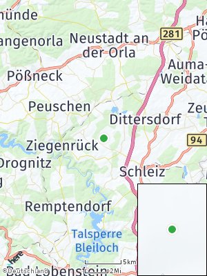 Here Map of Volkmannsdorf bei Schleiz