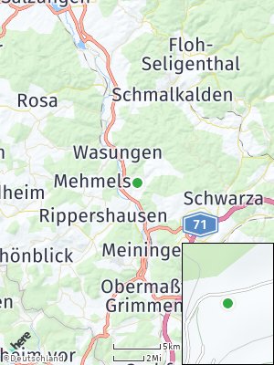 Here Map of Wallbach bei Meiningen