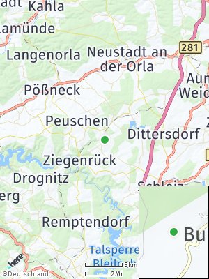 Here Map of Bucha bei Pößneck