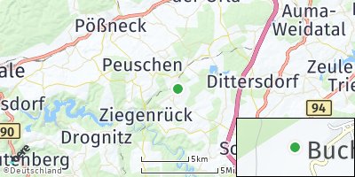 Google Map of Bucha bei Pößneck