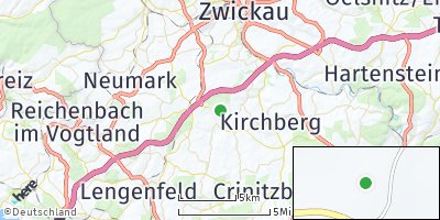 Google Map of Hirschfeld bei Zwickau
