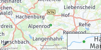 Google Map of Hahn bei Marienberg