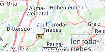 Google Map of Zeulenroda-Triebes