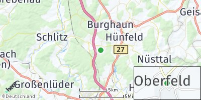 Google Map of Oberfeld über Hünfeld