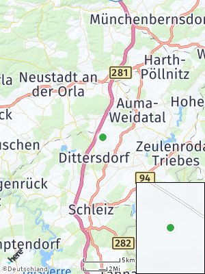 Here Map of Chursdorf bei Schleiz