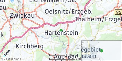 Google Map of Hartenstein bei Zwickau