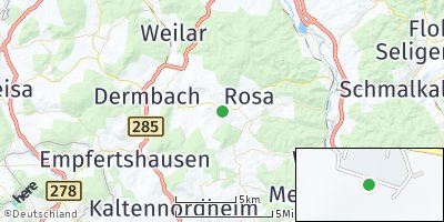 Google Map of Roßdorf bei Schmalkalden