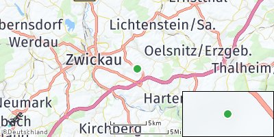 Google Map of Reinsdorf bei Zwickau
