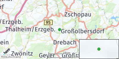 Google Map of Gelenau / Erzgebirge