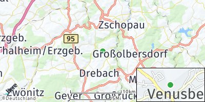 Google Map of Venusberg bei Zschopau
