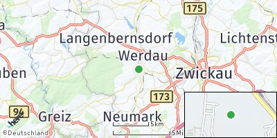 Google Map of Leubnitz bei Plauen