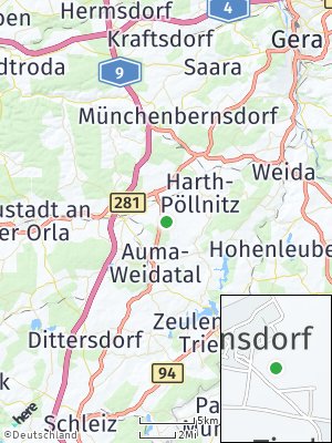 Here Map of Braunsdorf bei Zeulenroda