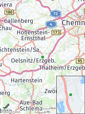 Here Map of Lugau / Erzgebirge