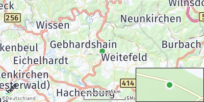 Google Map of Kausen bei Betzdorf