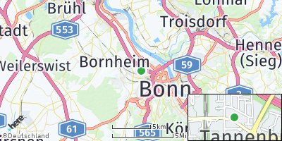 Google Map of Buschdorf bei Bonn