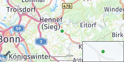 Google Map of Käsberg bei Hennef