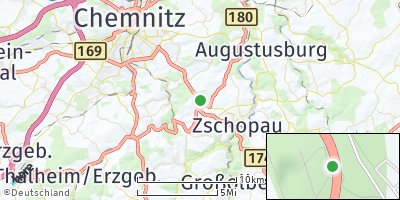 Google Map of Gornau / Erzgebirge