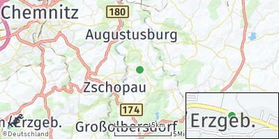 Google Map of Waldkirchen / Erzgebirge