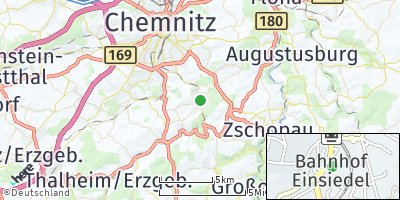 Google Map of Einsiedel bei Chemnitz